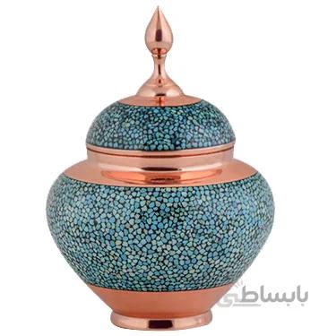 قندان فیروزه کوب اثر آقاجانی ارتفاع 22 سانتی متر کد GNF-03