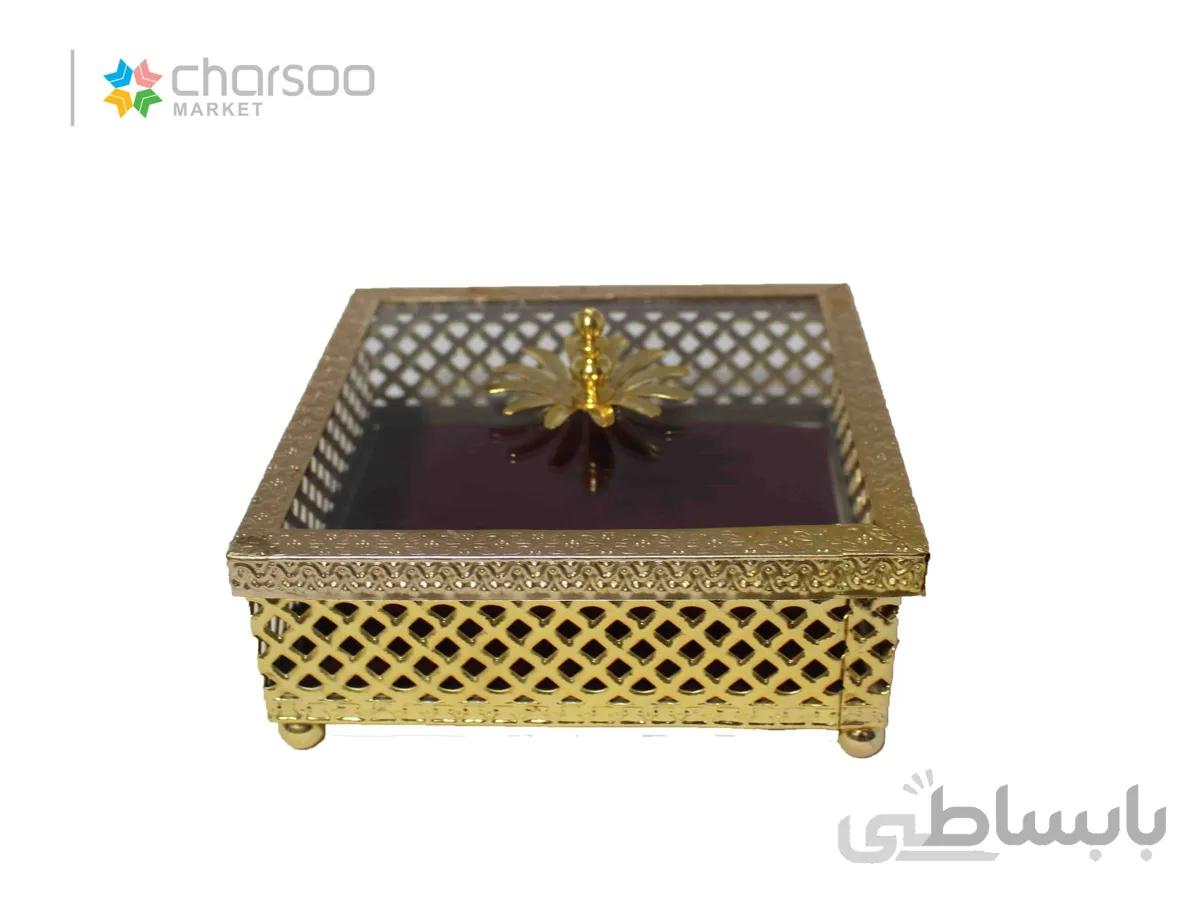 شکلات خوری مربع طلایی آنتیک