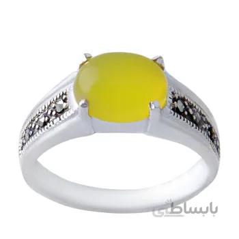 انگشترنقره زنانه مدل عقیق شرف الشمس کد aw_310