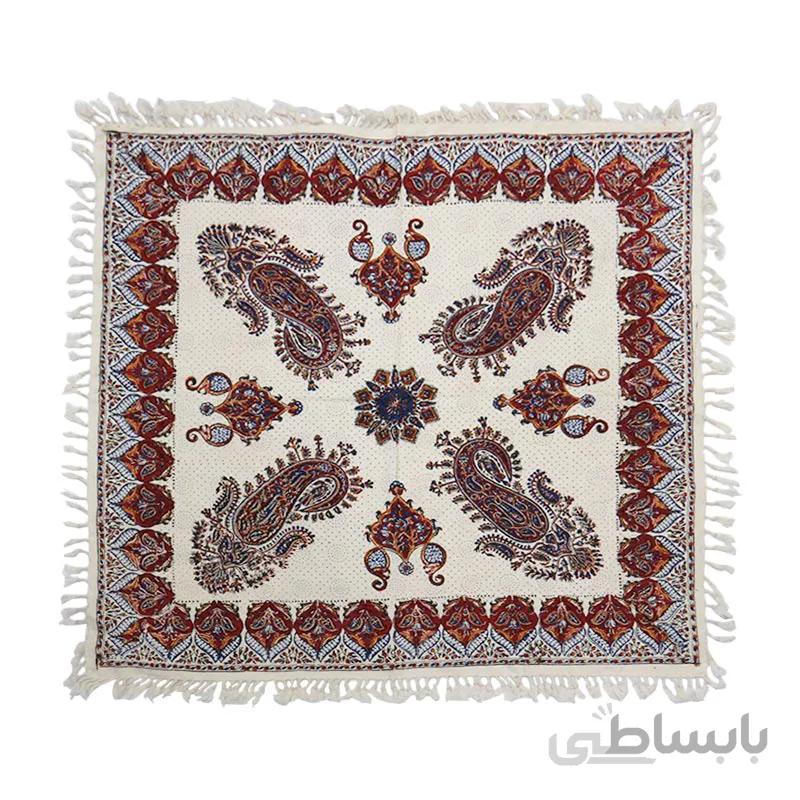 رومیزی قلمکار مربعی ممتاز سایز 80*80 سانتی متر کد s5