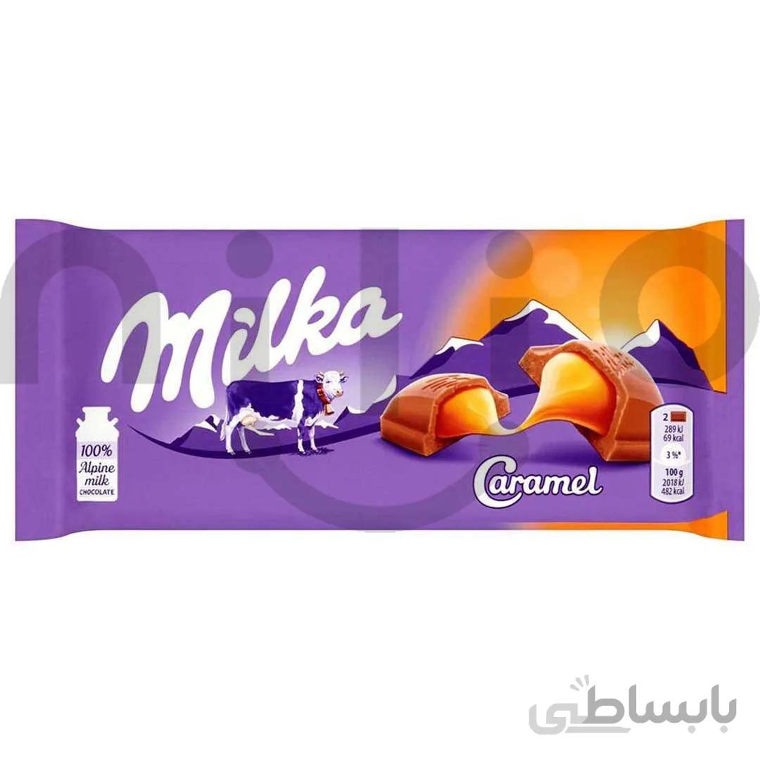 شکلات میلکا با مغز کارامل 100 گرمی Milka Caramel
