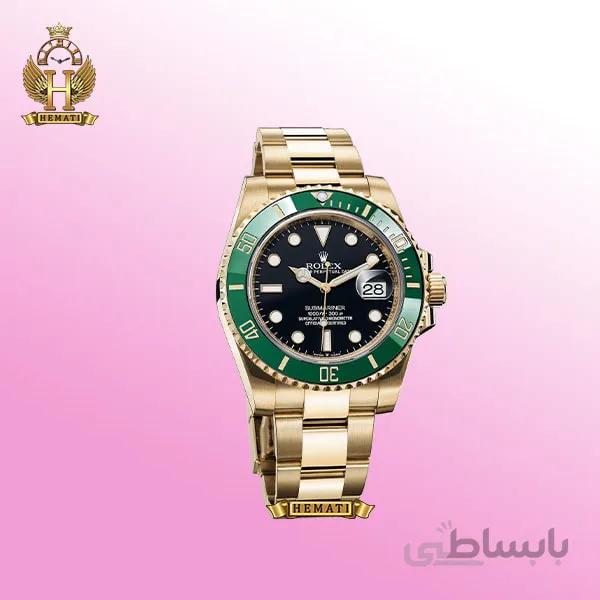 ساعت مردانه رولکس ساب مارینر Rolex submariner rosb106 طلایی(صفحه سبز)