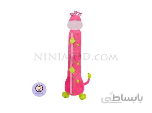 خط کش اندازه گیری قد طرح گاوی رنگ صورتی
