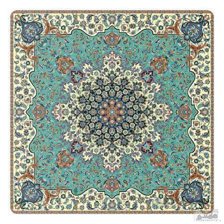 رومیزی مربع ترمه طرح فرحزاد کد 618