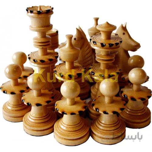 مهره شطرنج چوبی دست ساز طرح کرفتو ا Simple wooden chess nut plan karafto