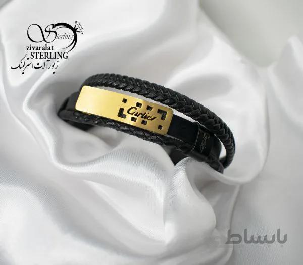دستبند چرم مردانه برند کارتیه