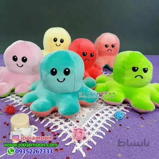 عروسک اختاپوس 2 چهره 20 سانت