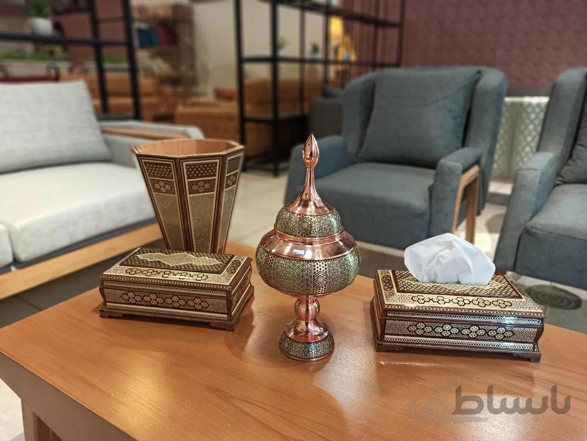 جعبه دستمال کاغذی خاتم اعلا طرح کلبه