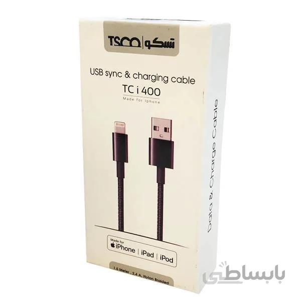 کابل شارژ اورجینال لایتنینگ تسکو مدل TC I400 مشکی