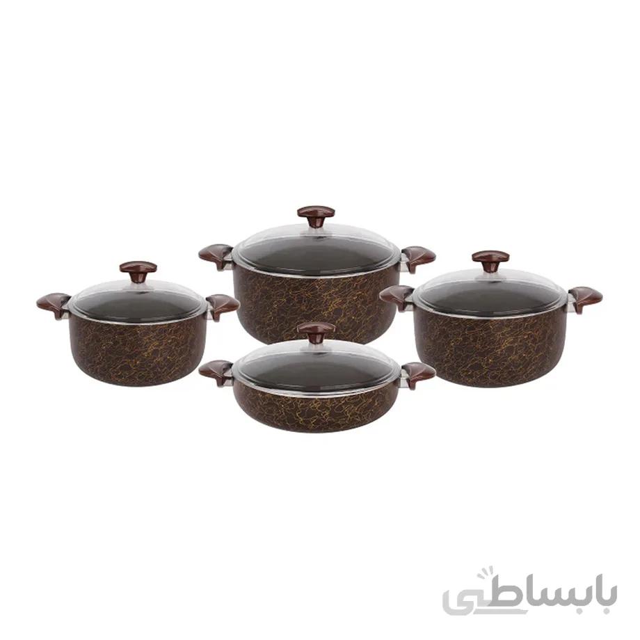 سرویس قابلمه گرانیتی ۸ پارچه لاوان مدل هاوانا