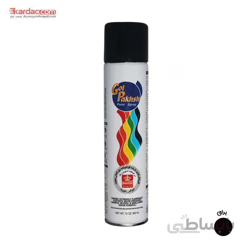 اسپری رنگ مشکی براق گل پخش حجم 300 میلی لیتری