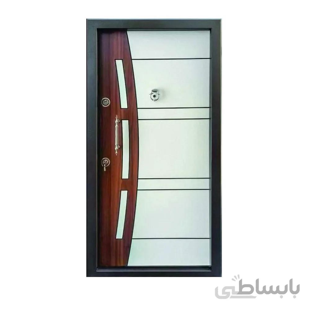 درب ضد سرقت روکش لامینوکس کد 323 - 105*210 / چپ بازشو