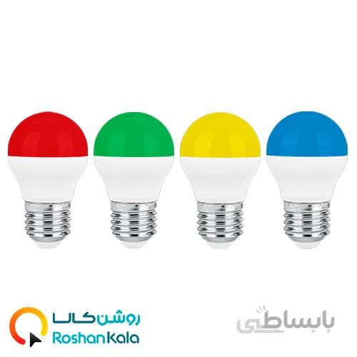 لامپ LED حبابی 3 وات رنگی پارس شعاع توس