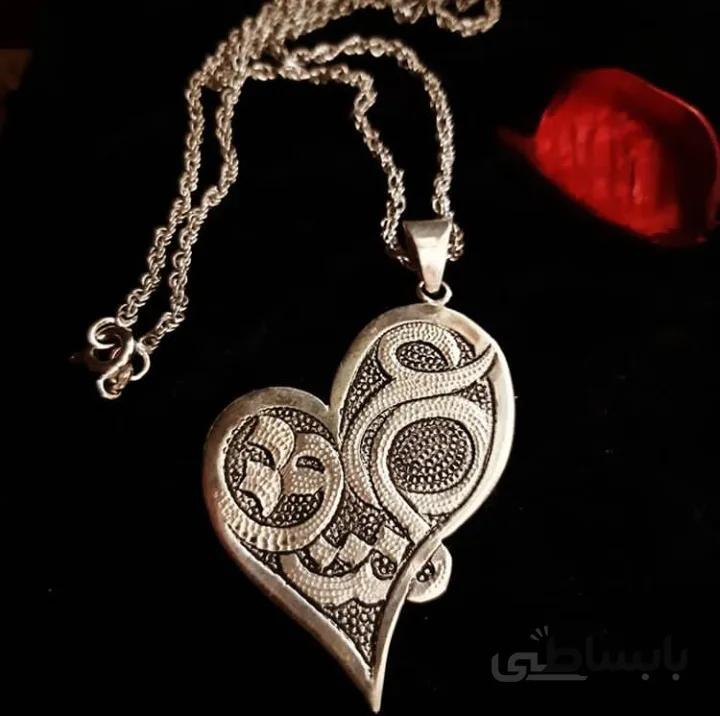 گردن آویز نقره طرح عشق کد ۱۰۱۱۳۹