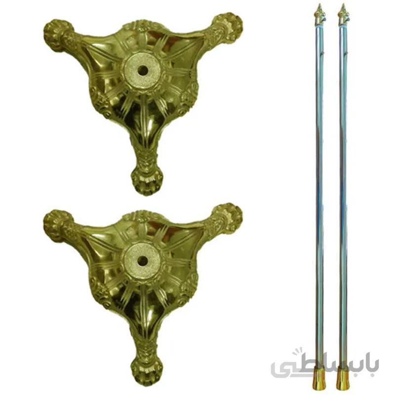 پایه پرچم مدل پنجه شیری همراه با میله بسته 2 عددی شهاب تحریر