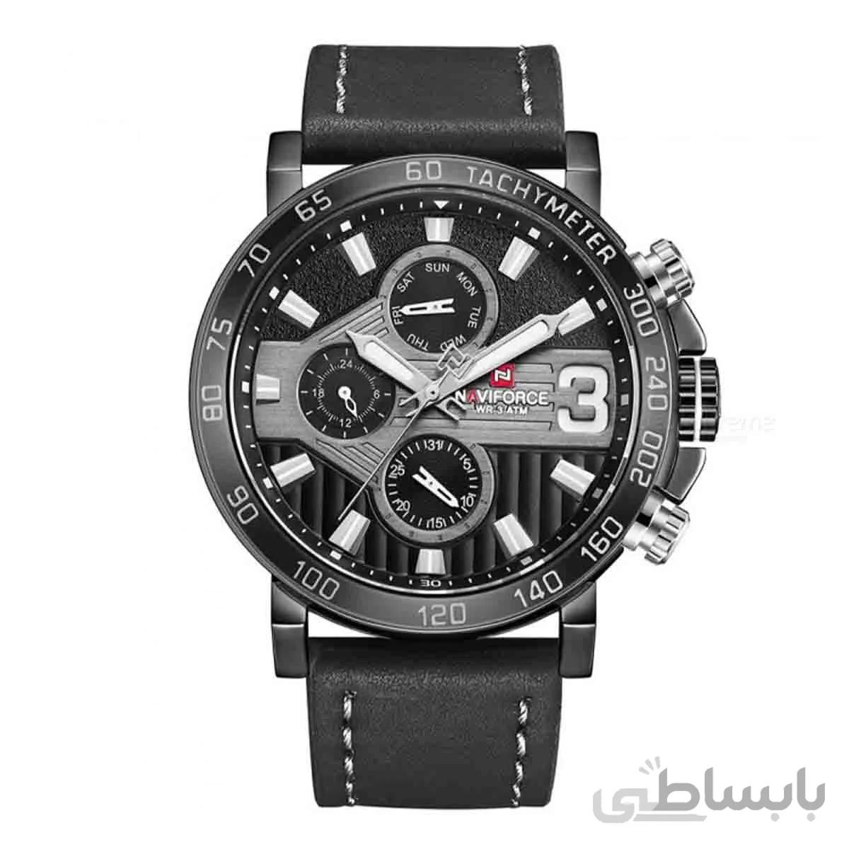 ساعت مچی نیوی فورس مردانه مشکی مدل Naviforce 9137