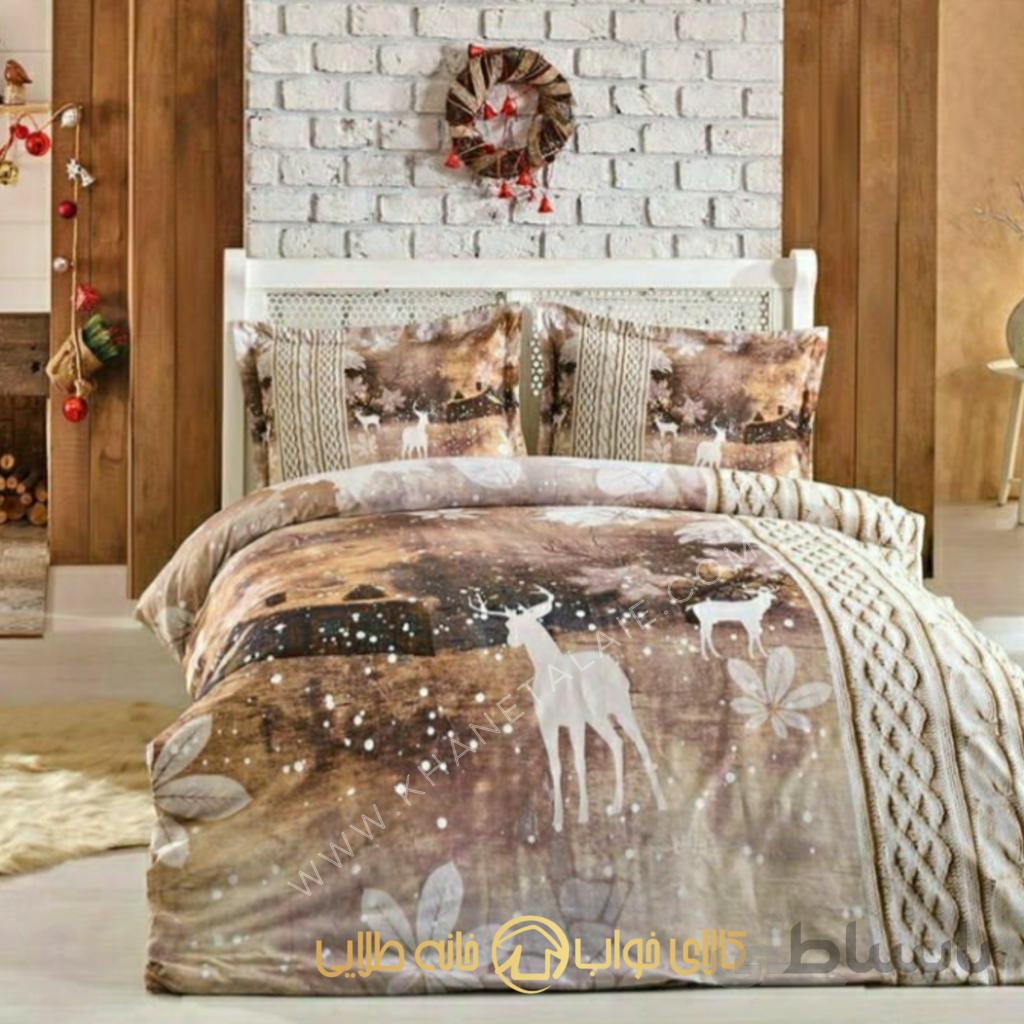 سرویس کاور ۴تکه ازدیلک سری ساتین سایز کینگ ۲۴۰*۲۲۰