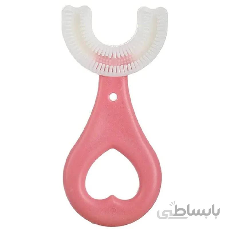 مسواک چرخشی 360 درجه کودک رنگ صورتی