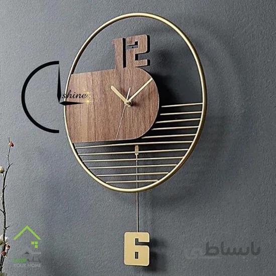 ساعت دیواری گرد فلزی اطلس
