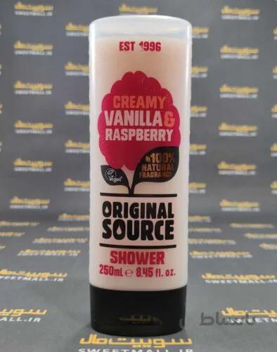 شامپو بدن اورجینال سورس 250 میلی لیتر original source-creamy and vanilla and raspberry