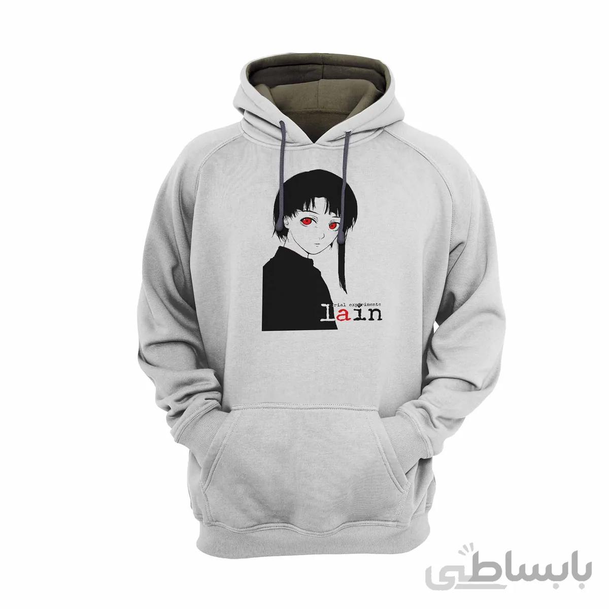 هودی سفید طرح انیمه تجربیات سریالی لین Serial Experiments Lain کد KCT10462 کد 284988