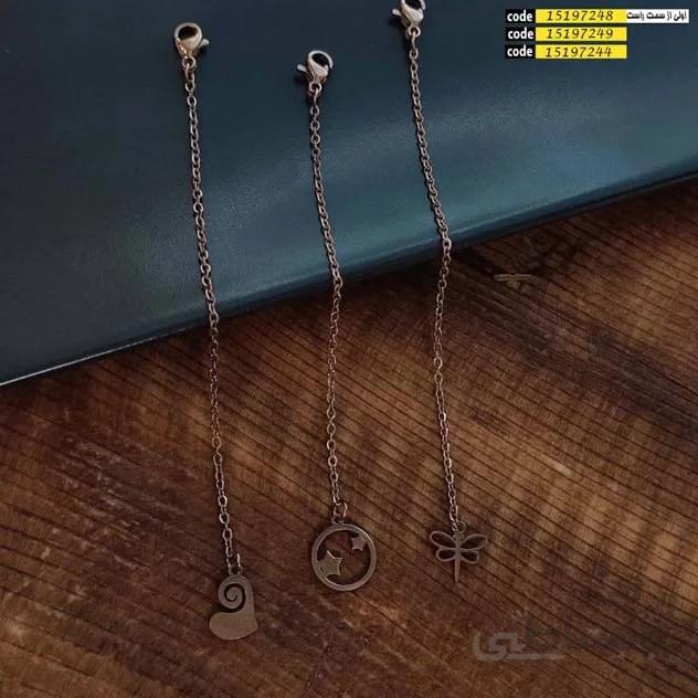 اویز ساعت استیل رزگلد
