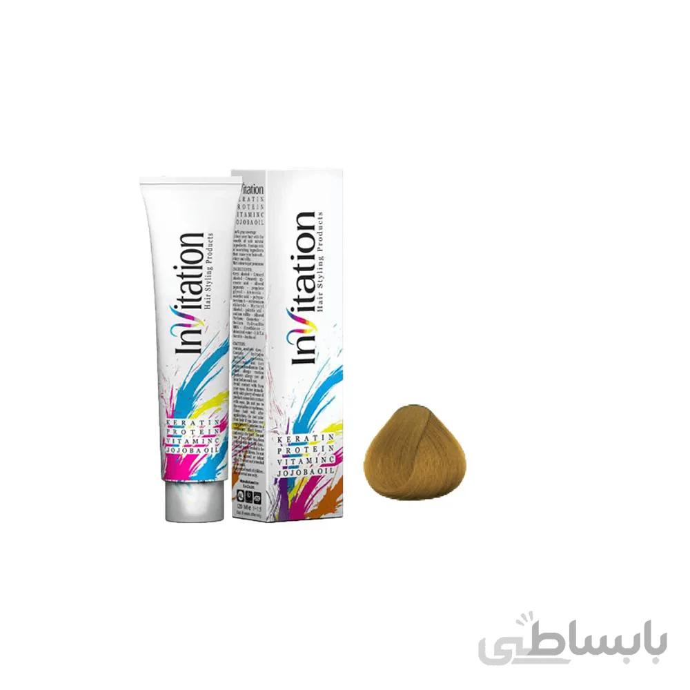 رنگ مو اینویتیشن شماره 7.5 حجم 120 میلی لیتر رنگ بلوند طلایی متوسط