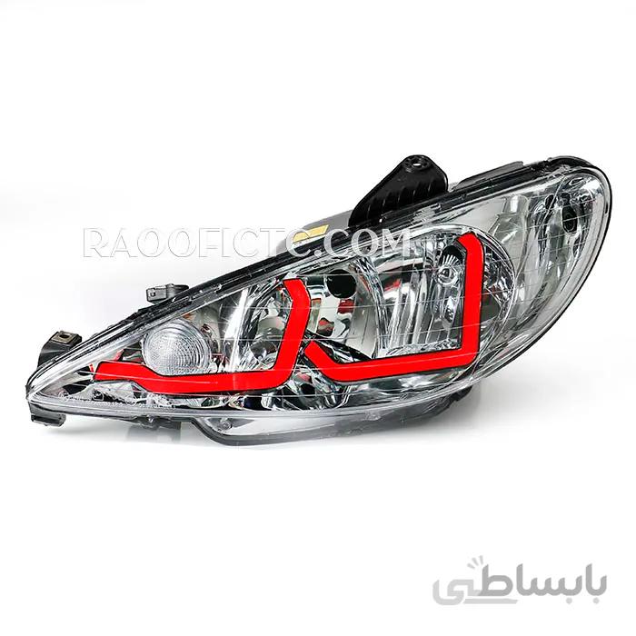 چراغ جلو پژو ۲۰۶ طرح i8 کریستالی