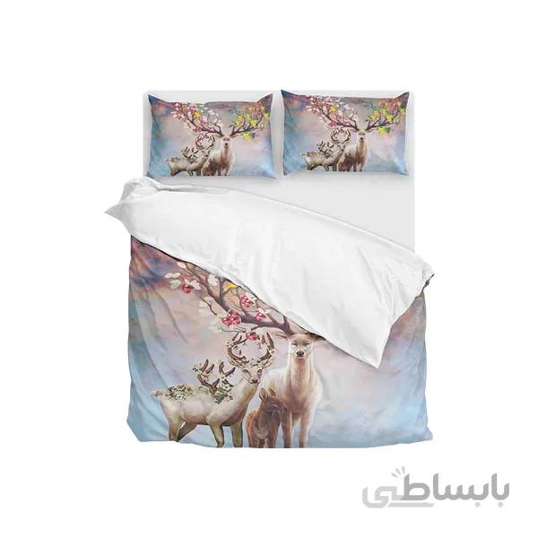 ست لحاف دو نفره ۶ تکه سه بعدی king size -طرح deer family