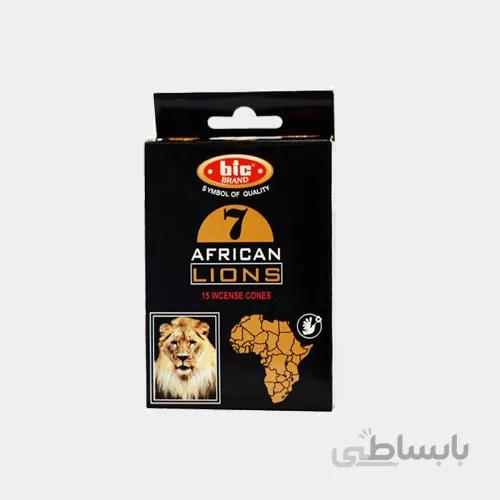 عود خوشبو کننده بیک bic مدل هفت شیر آفریفایی 7 african lions مخروطی