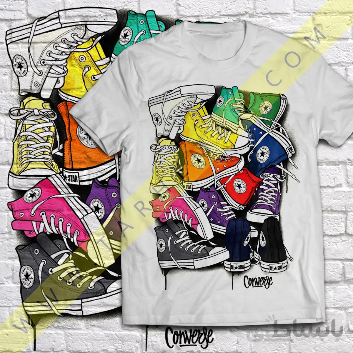 تیشرت با طرح زیبا از کفش کانورس Convers shoes