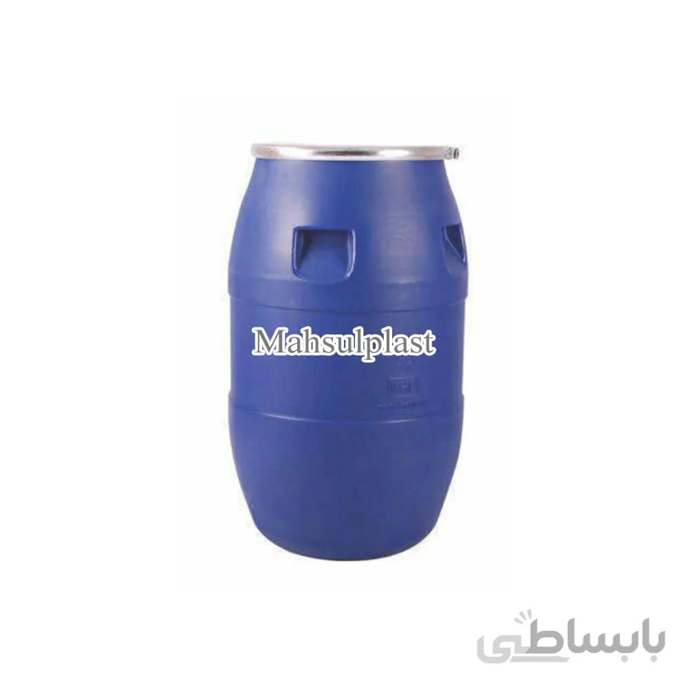 بشکه 140 لیتری آبی با تسمه فلزی