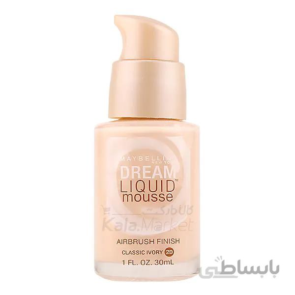 کرم پودر میبلین مدل لیکویید موس (Maybelline Dream Liquid mousse Foundation)