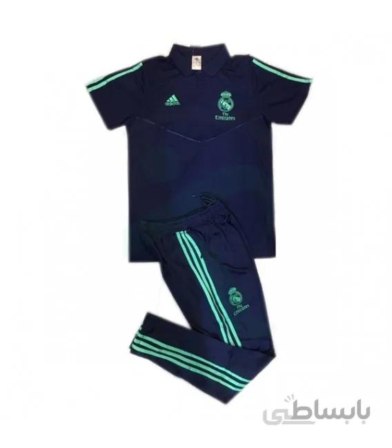پلوشرت شلوار رئال مادرید آبی Real Madrid Polo Shirt 2019-2020 Blue
