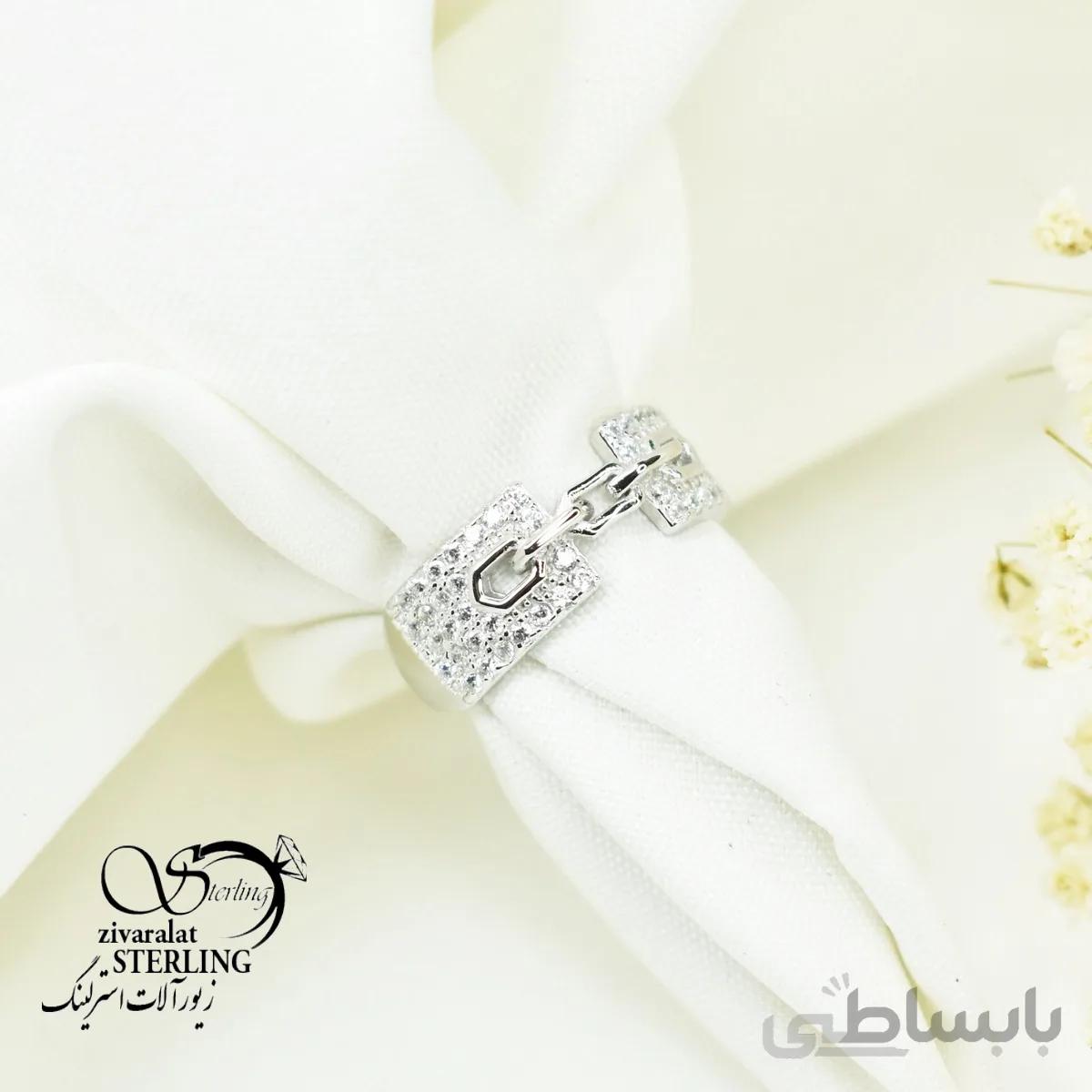 انگشتر نقره زنانه طرح کارتیه