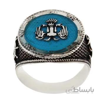 انگشتر نقره مردانه مدل ترک کد AM_1270