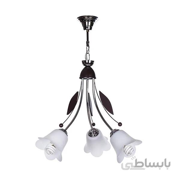 لوستر چشمه نور 3 شعله کد 2540/3BR-C کروم