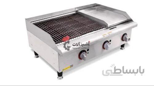 گریل 90 سانت ترکیبی(60 سانت زغالی_30 سانت روغنی)