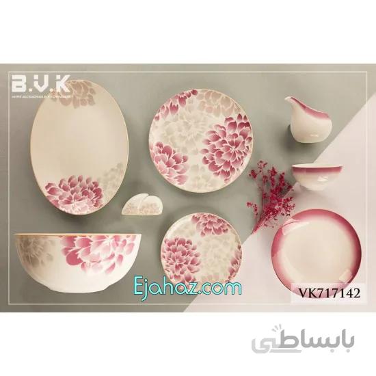 سرویس 29 پارچه 6 نفره بن چاینا بی وی کی مدل 717142 بی وی کی ( BVK )