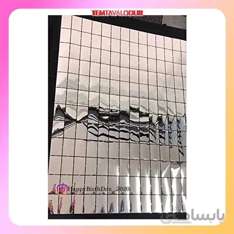 پرده متالایز دیسکویی نقره ای