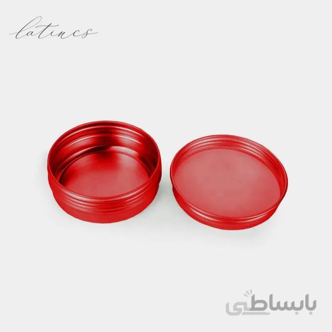 قوطی فلزی بزرگ رنگ قرمز