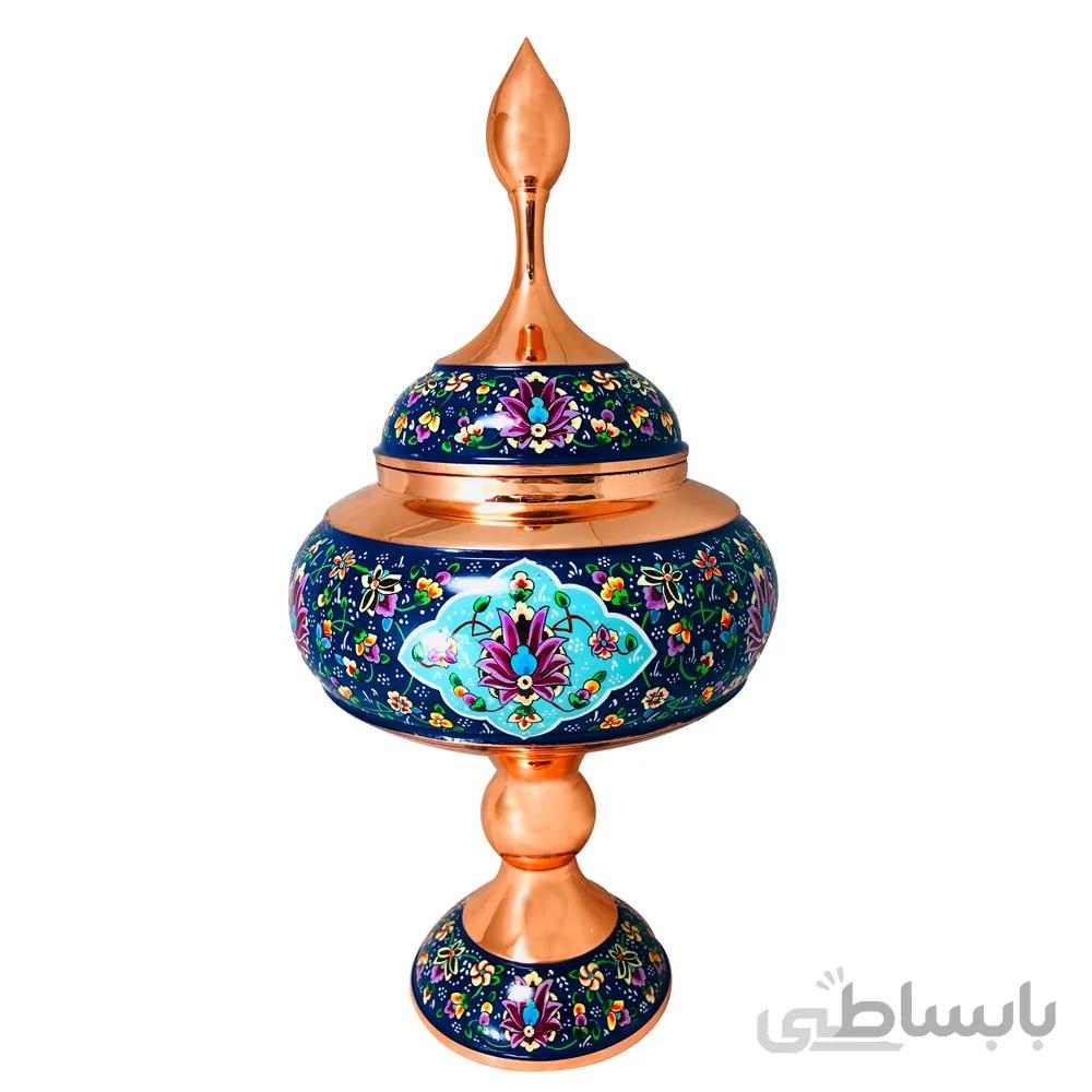 شکلات خوری مس و پرداز پایه دار 35 سانتی
