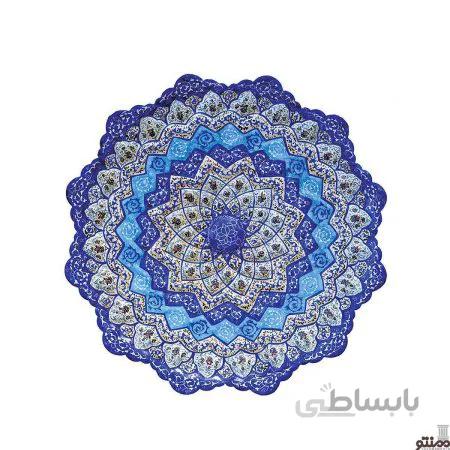 بشقاب میناکاری طرح اسلیمی 25 سانتی متر