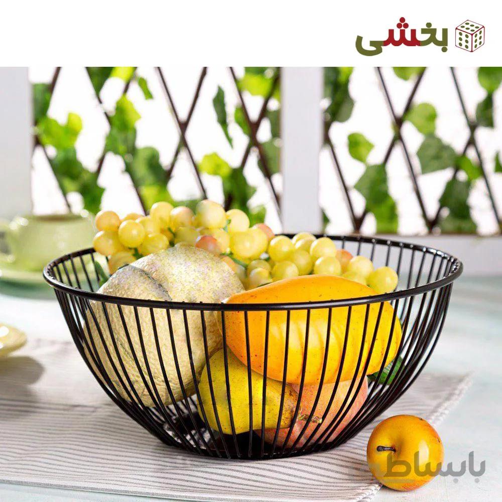 سبد میوه فلزی مدل گرد والریا