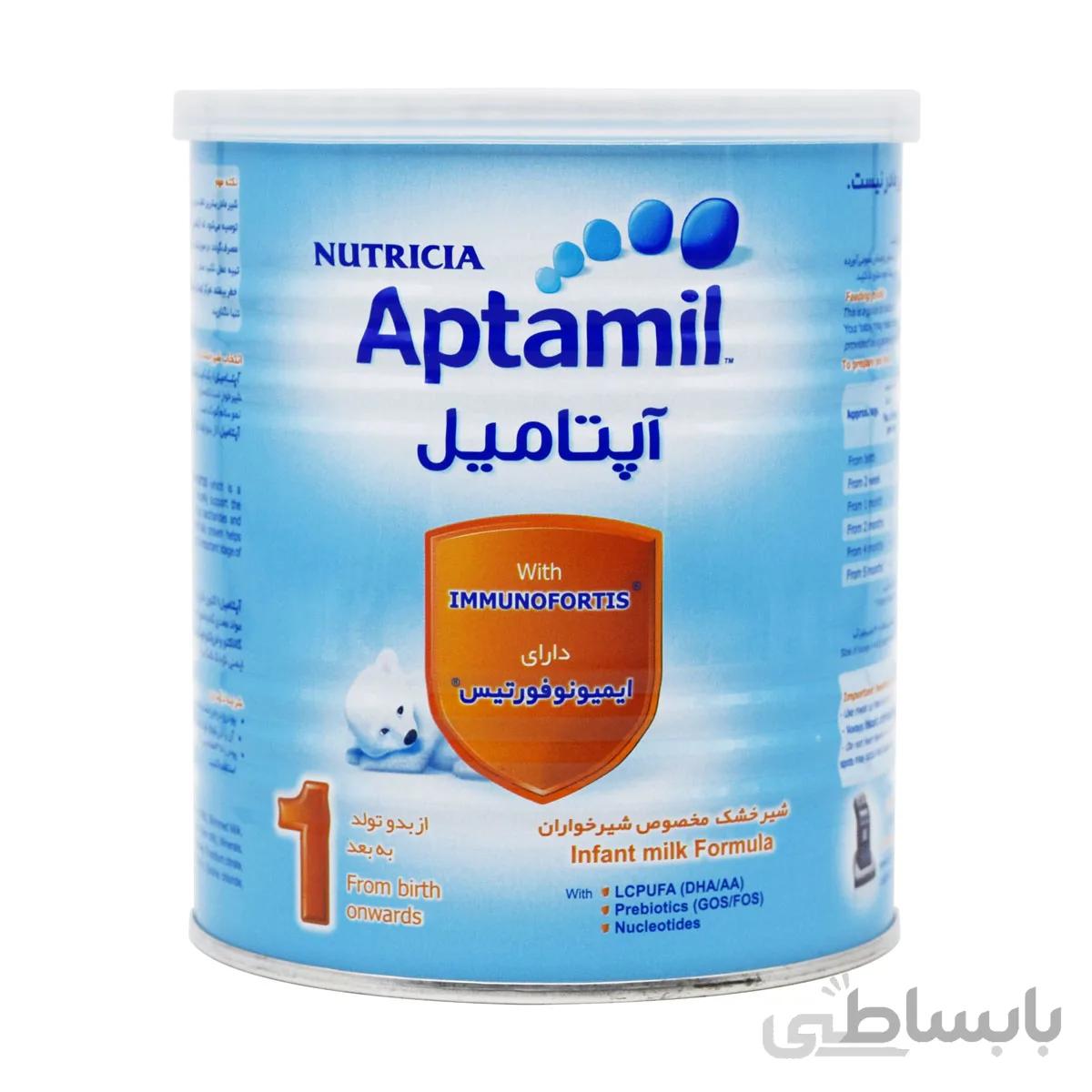 شیر خشک آپتامیل ۱ نوتریشیا | ۴۰۰ گرم |مخصوص نوزادان ۰ تا ۶ ماه ا Nutricia Aptamil 1Milk Powder- 400g