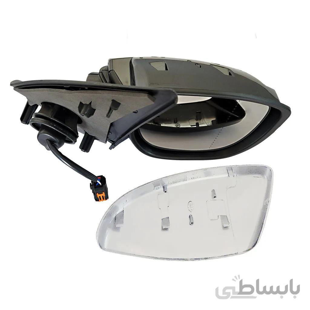 آینه بغل راست راهنمادار پژو 207 فلاپ نقره ای کاوج
