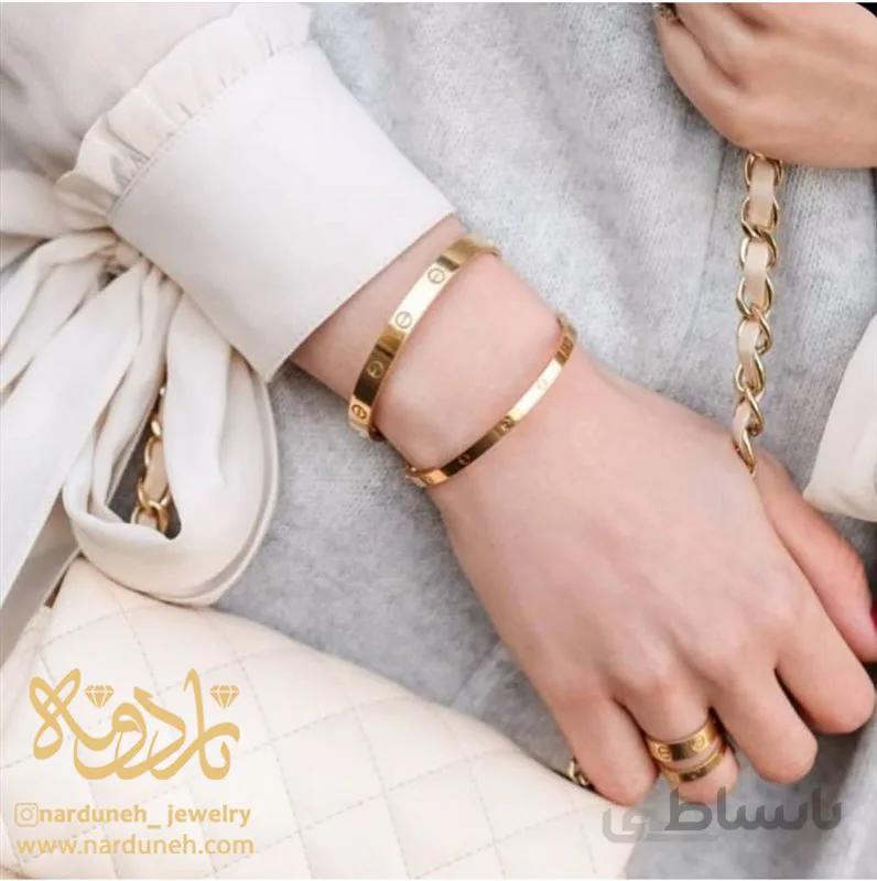 دستبند النگویی استیل کارتیر لاو - سه رنگ