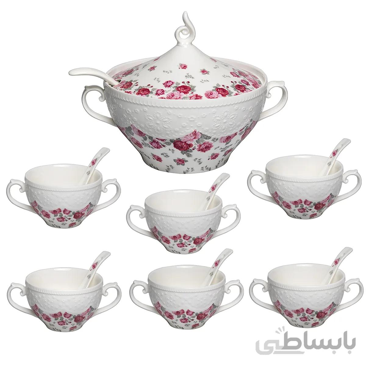 ست سوپ خوری 14 پارچه هوم کینگ مدل HK-8-2407