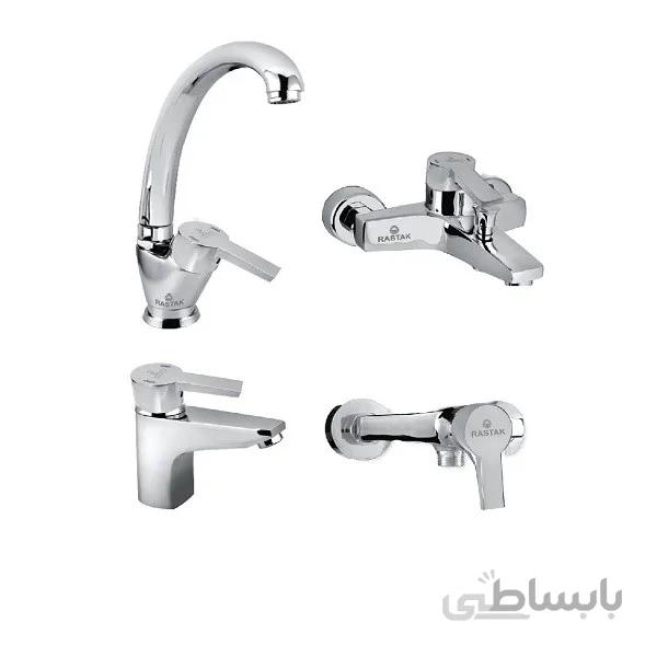 ست شیراآلات رستاک مدل لوتوس کروم(ارسال رایگان)
