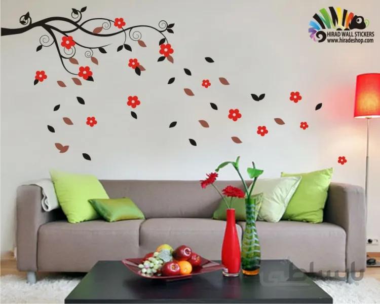 برچسب دیواری شاخه گل بهار نارنج کد h083